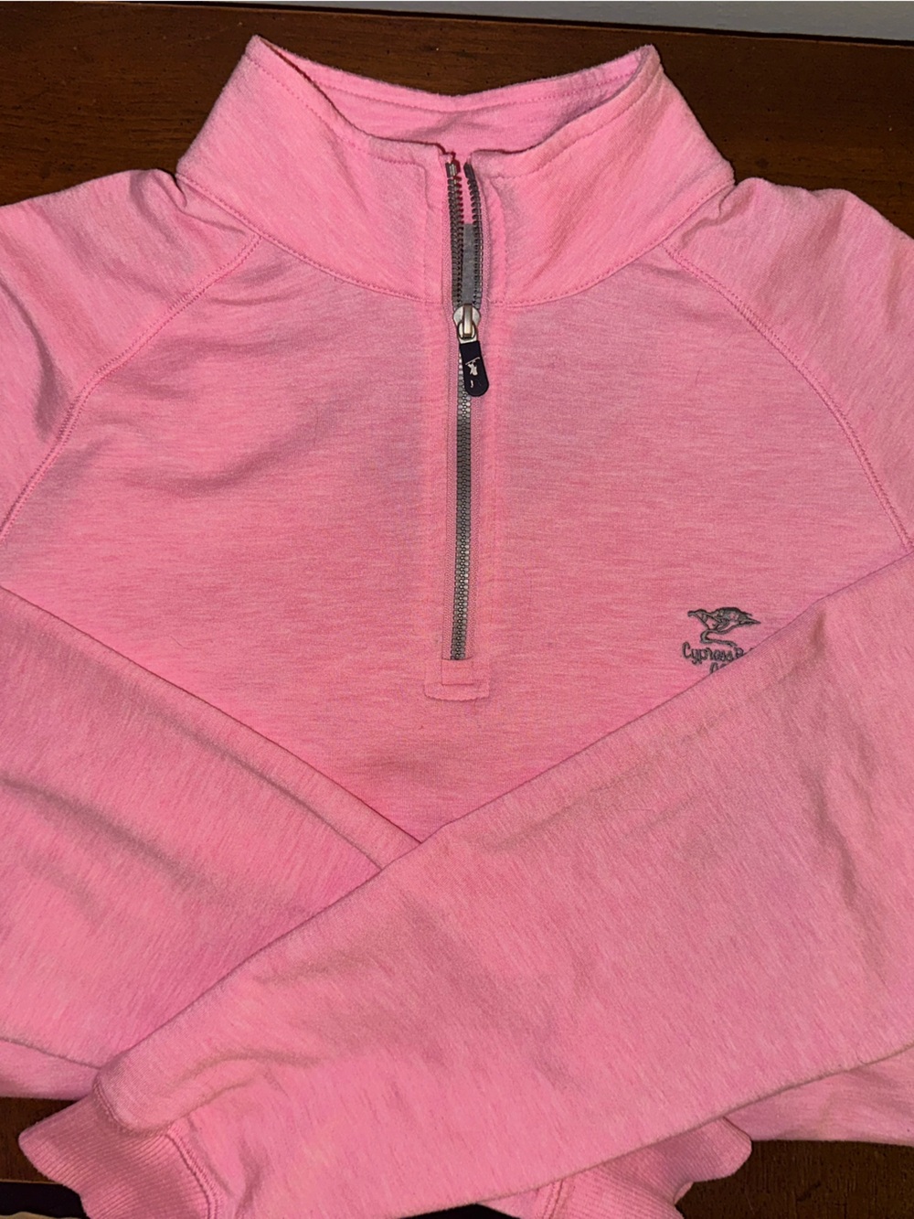 Fairway & Greene - Cypress Point Golf Club - Men’s Pink Qtr-Zip Pullover Sweater